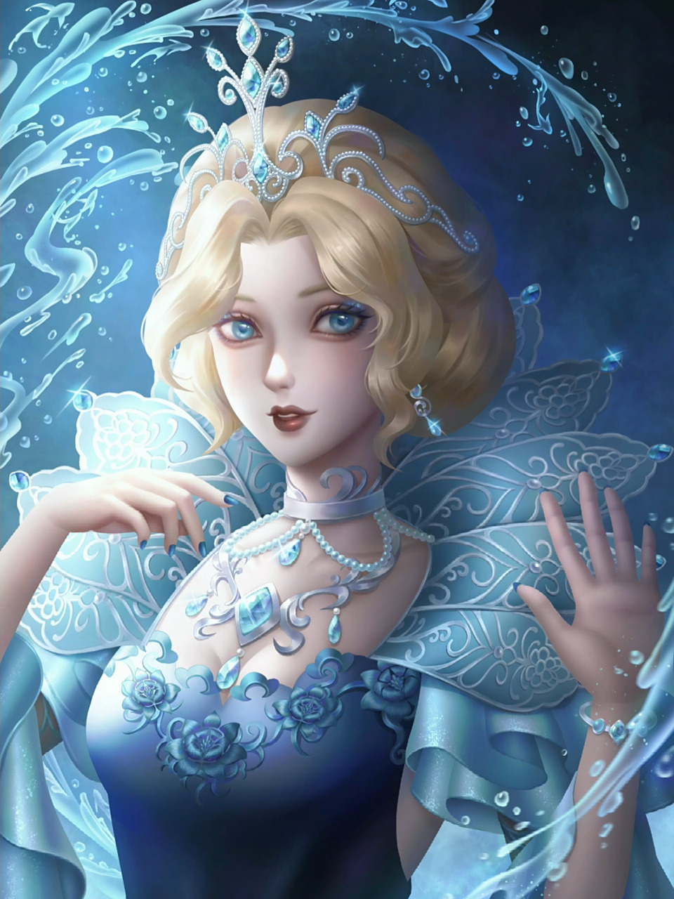 绘制了我最喜欢的红夫人皮肤夜潮 一起来和夫人givemefive吧!