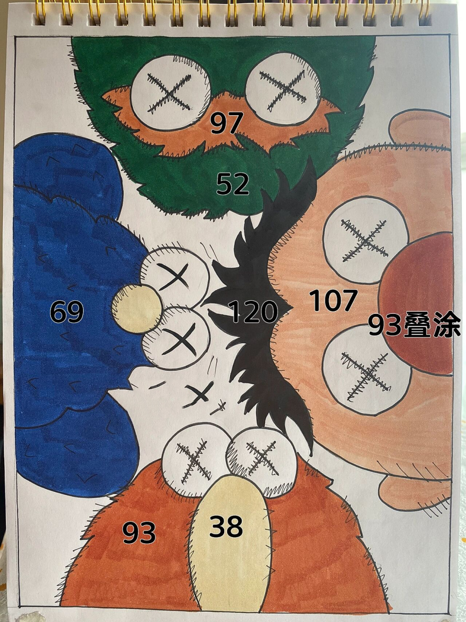 马克笔手绘|芝麻街(含步骤线稿) 非原创