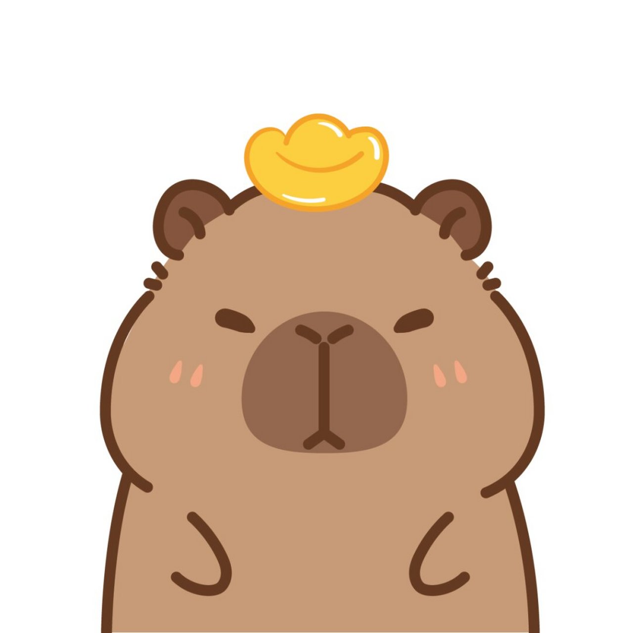 原创|卡皮巴拉水豚鼠ip,卡通形象插画表情包,治愈系ip,元气满满,活泼