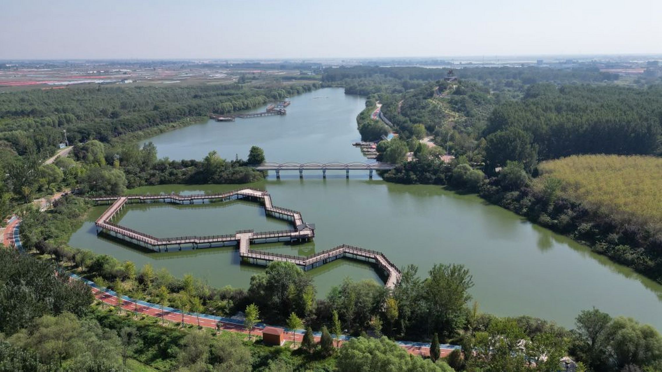 新唐山 【河北乐亭:废弃河道变身生态公园】河北省乐亭县古滦河生态