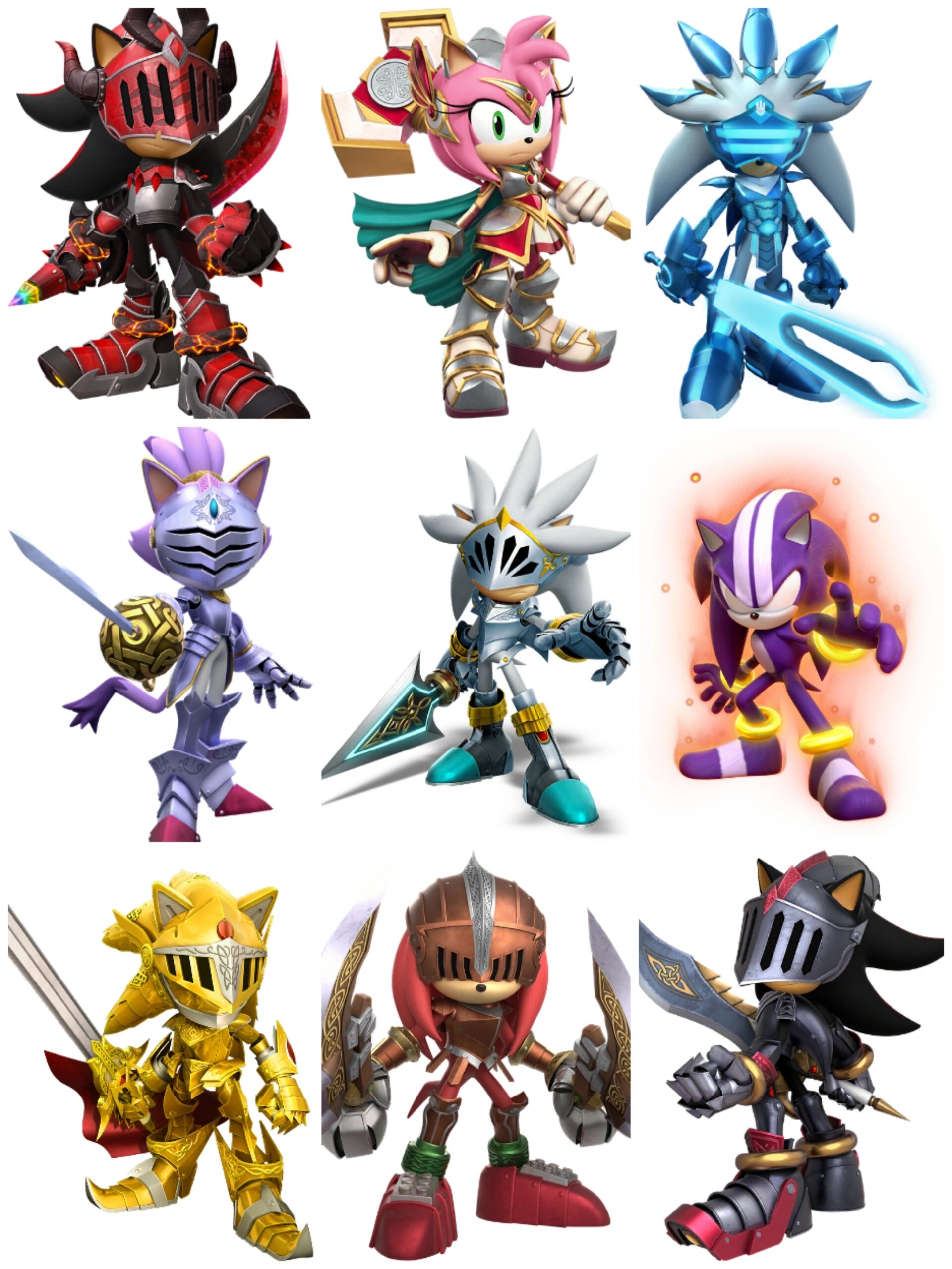 索尼克力量速度之战:人物大全 索尼克力量速度之战全人物图片,有三位