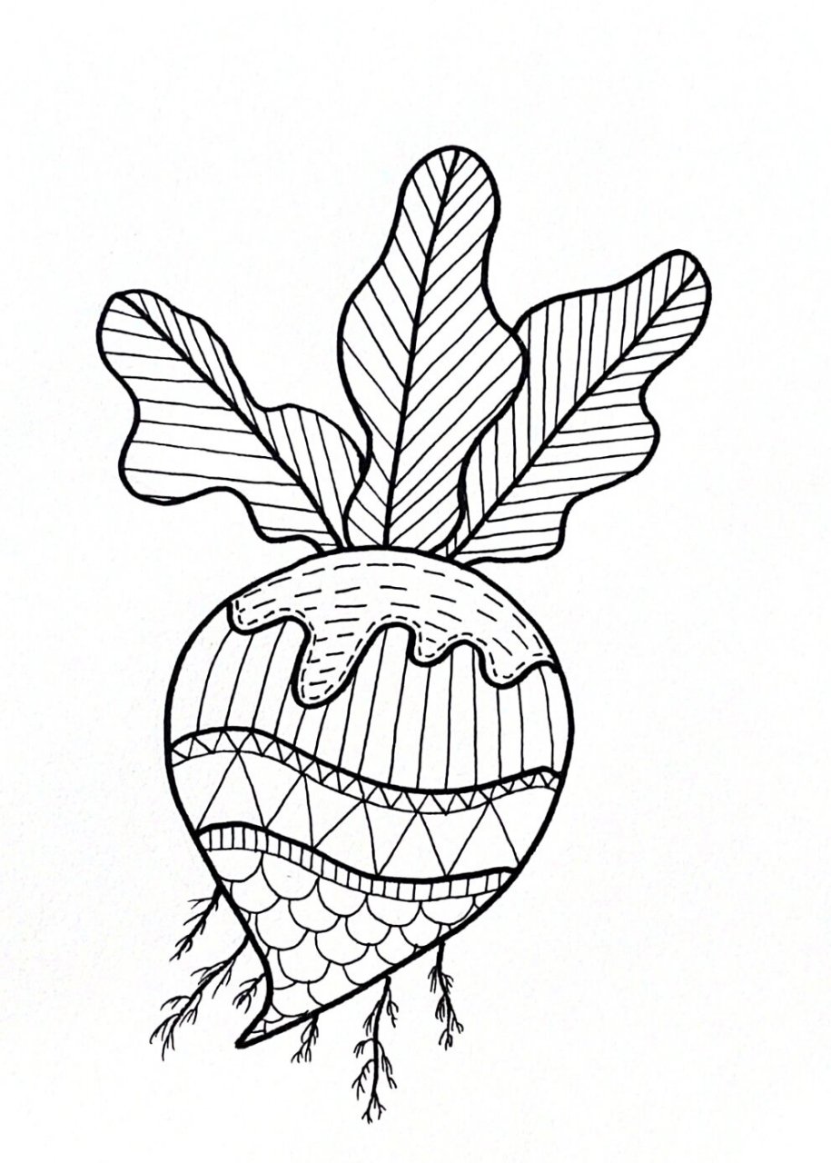儿童线描画/萝卜 超级简单的儿童线描画,适合3岁以上的宝宝