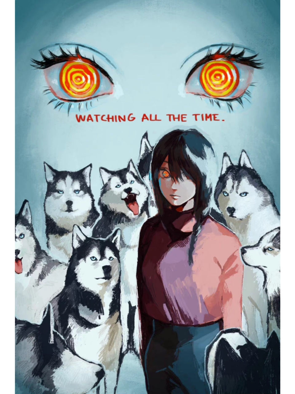 哈士奇的凝望 #动漫# #哈士奇# #动漫壁纸# #电锯人###那由多## (i