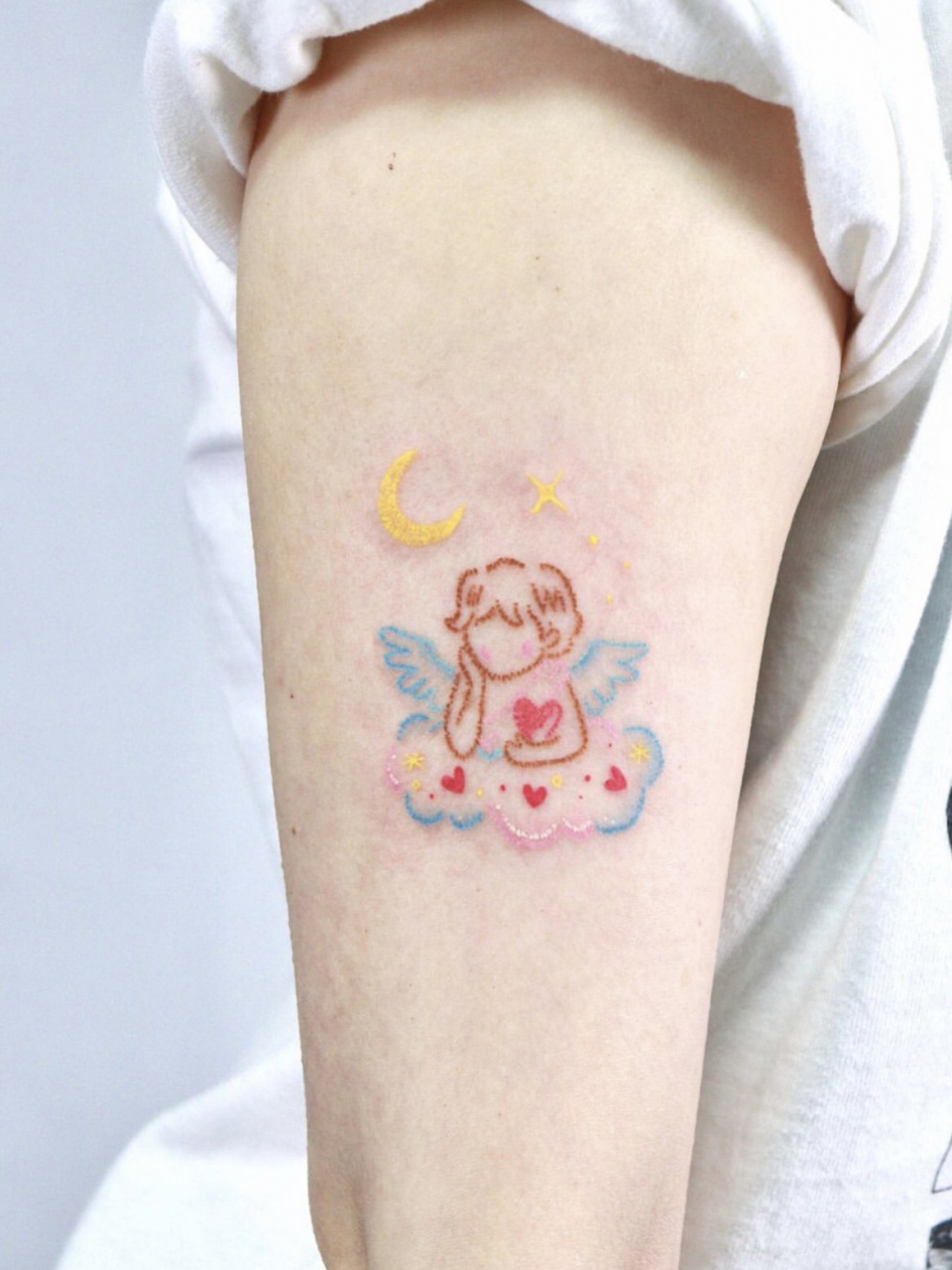 tattoo / 抱抱小天使91 散落的小心心 爱的小天使