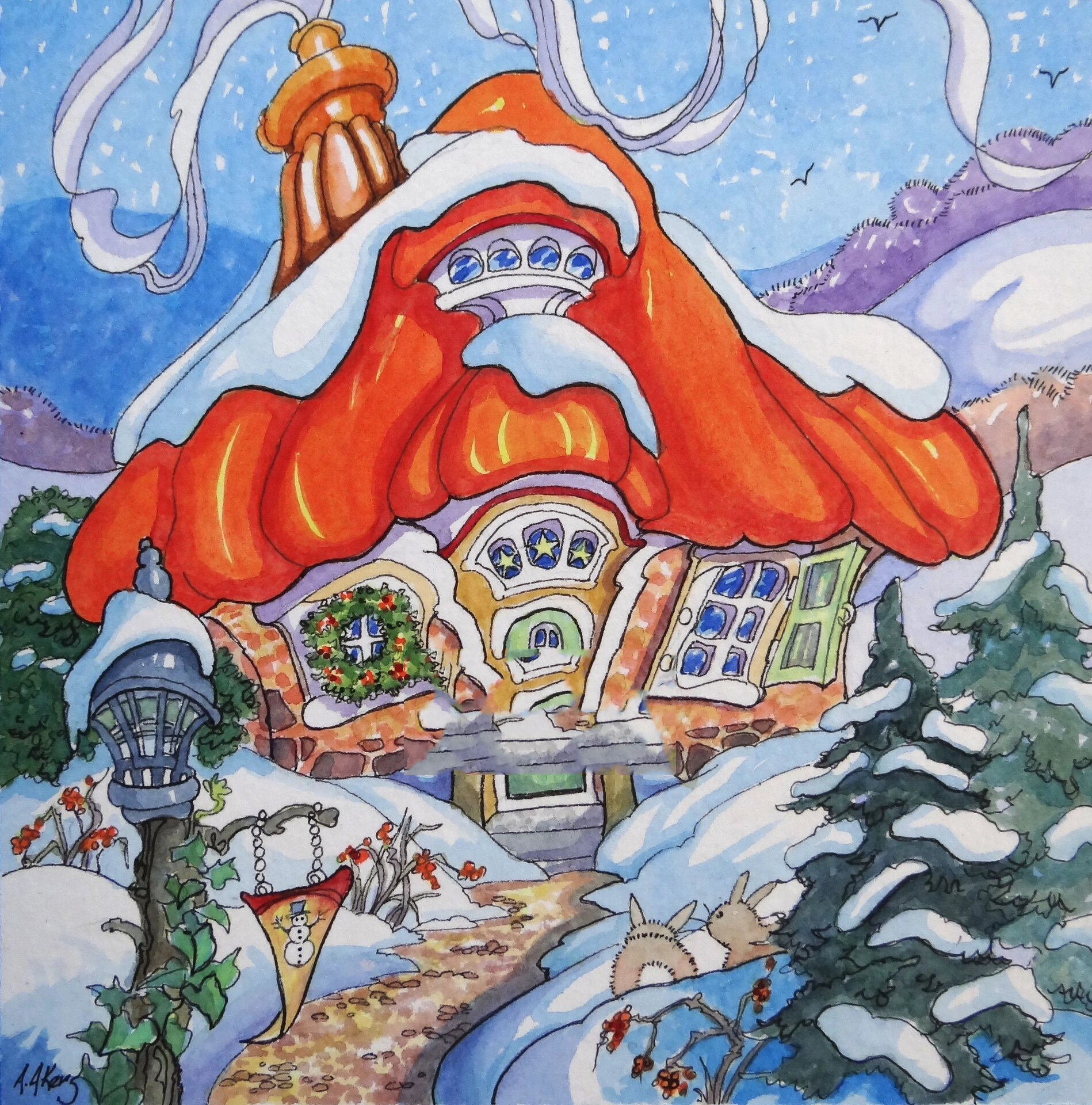 画画素材 | 色彩·梦幻般的童话小镇