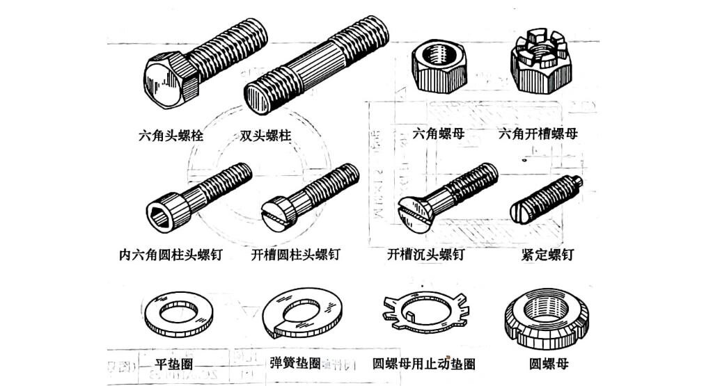 螺纹紧固件剖视图图片