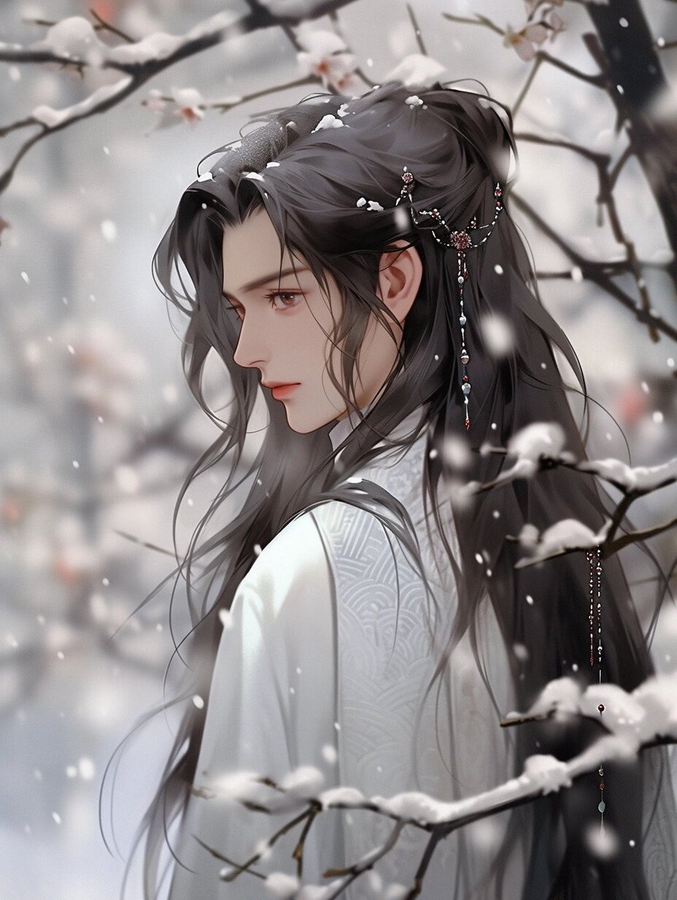 古风美男 | 白衣覆雪 谁家少年