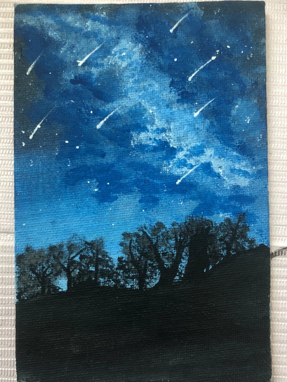 丙烯画(流星雨)