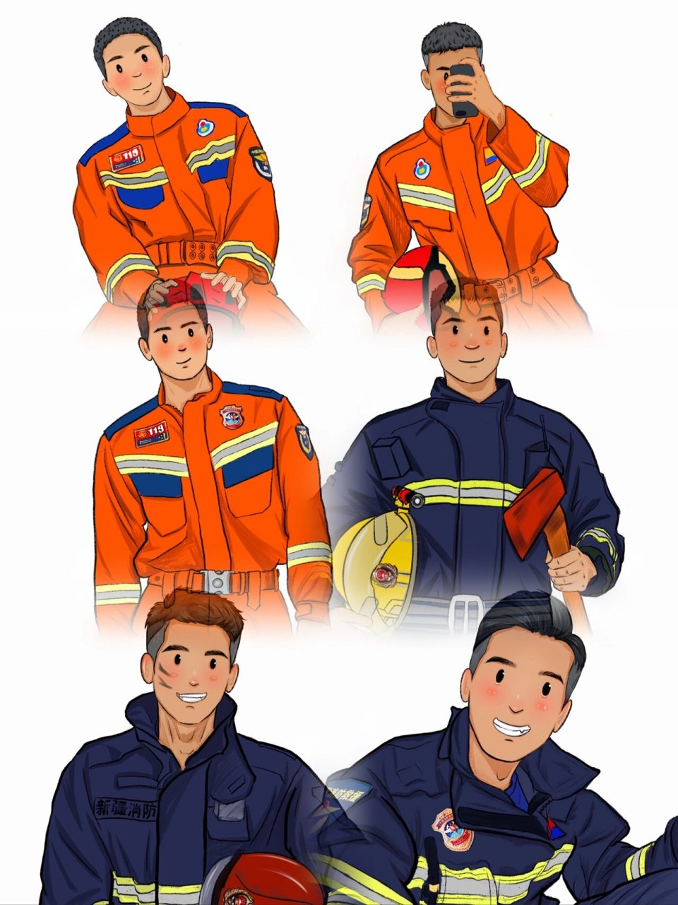 996902男生头像/消防员动漫/动漫卡通头像 愿你们每次出征都能
