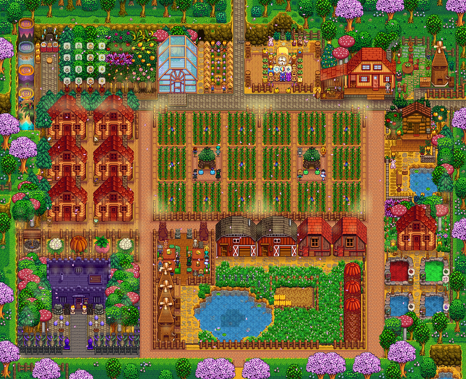 星露谷物语标准农场布局 终于在通关以后把布局搞定啦～参考了小红书