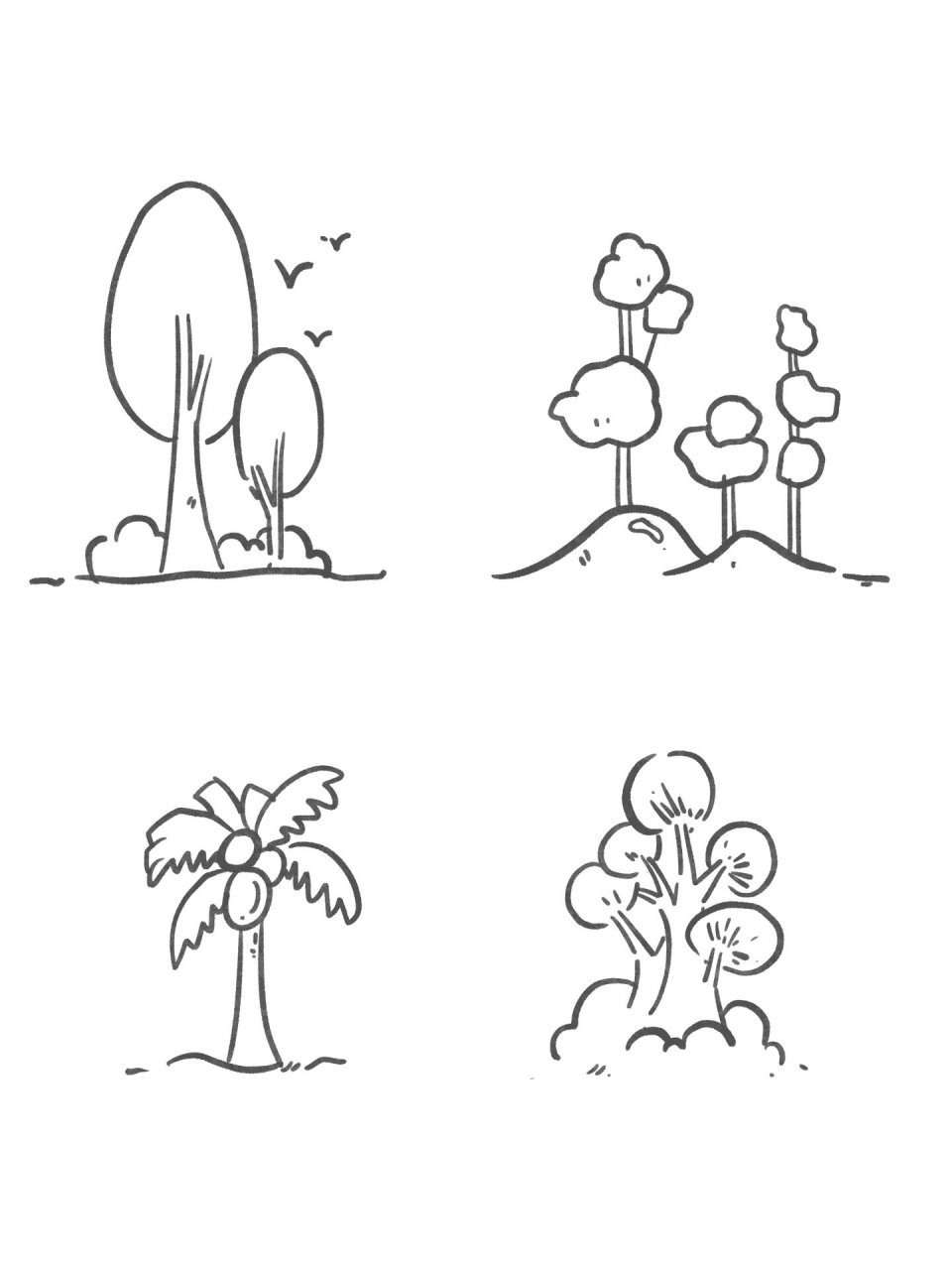 树木简笔画(植物)-2