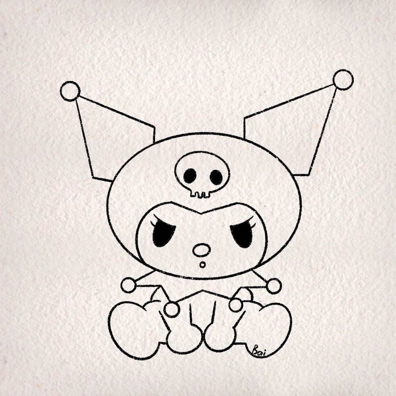 最可爱的反派库洛米(另附简笔画教程) 这么可爱一定是男孩子叭