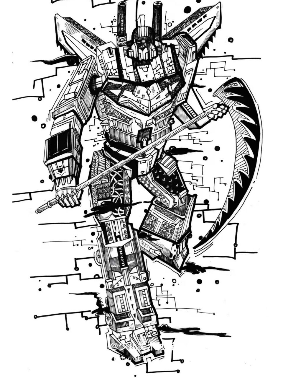 少儿创意美术【线描-机器人篇】 机器人造型,线条练习