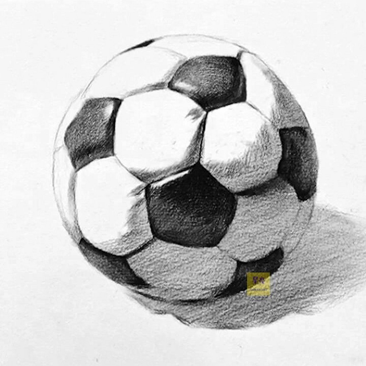 足球素描 绘画作品图片
