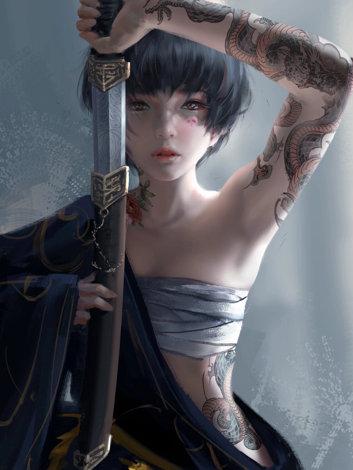 wlop鬼刀 】小绿 高清无水印4k壁纸头像