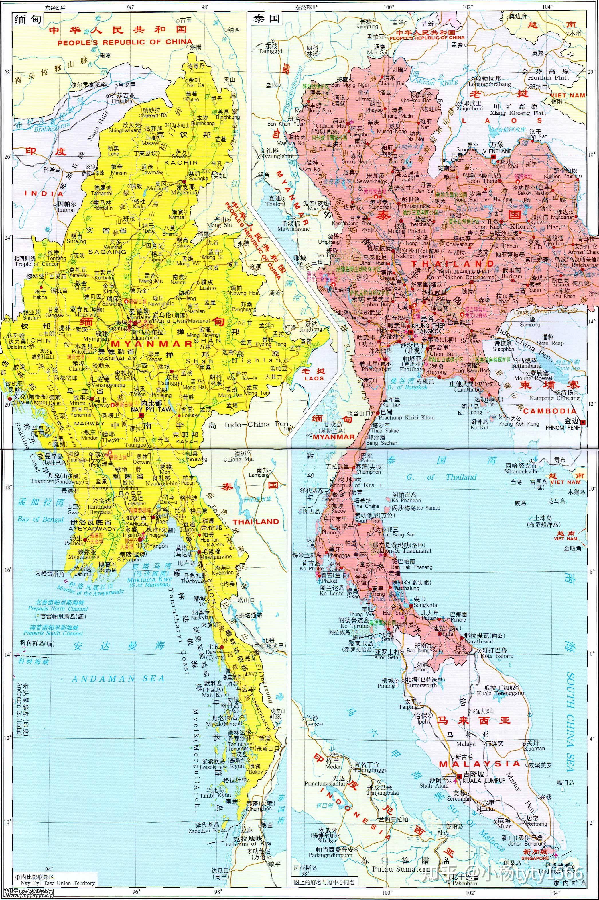缅甸地图全图缅甸卫星地图