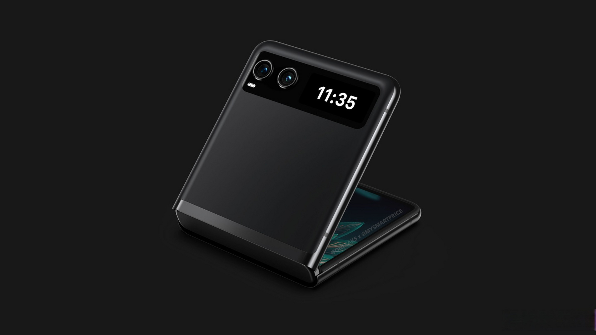 摩托罗拉的折叠屏razr lite,图片为该机的渲染图,外观很像第一代的