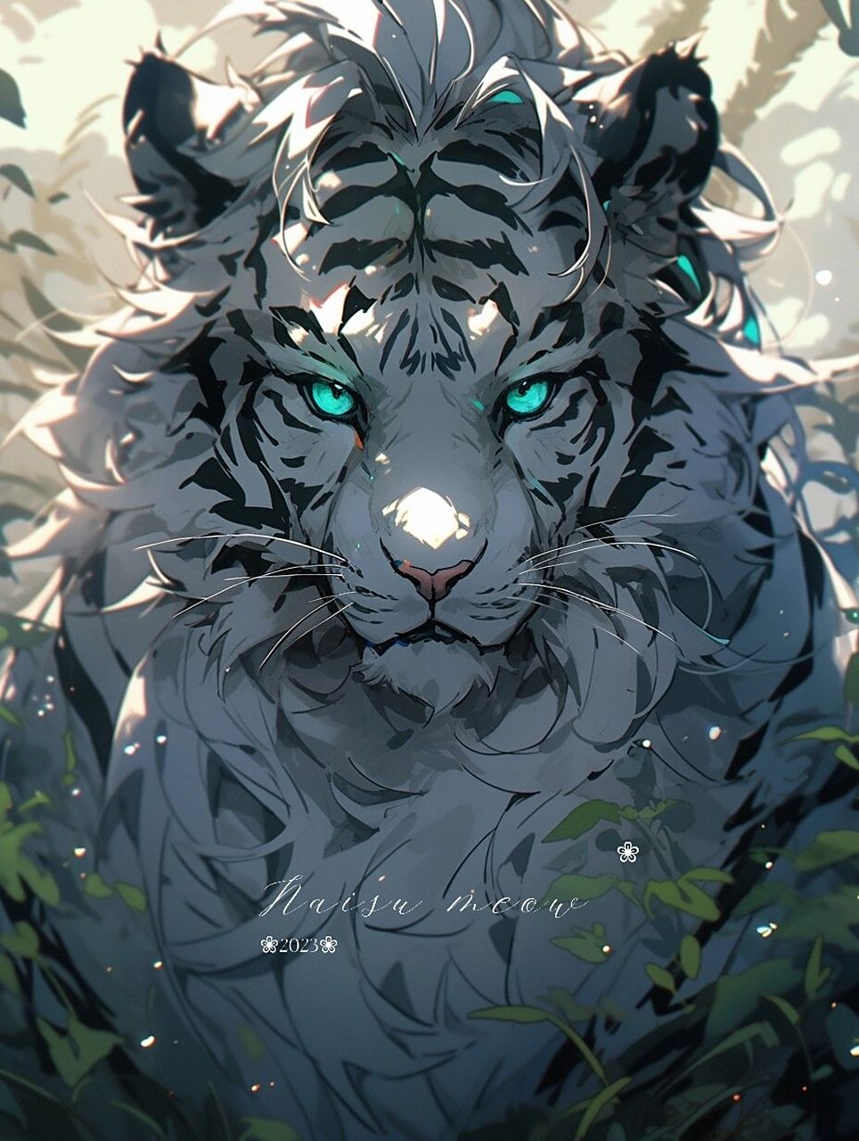 萤森之王|靓帅白虎高清兽设furry头像 90漂亮帅气的白虎真的好好看