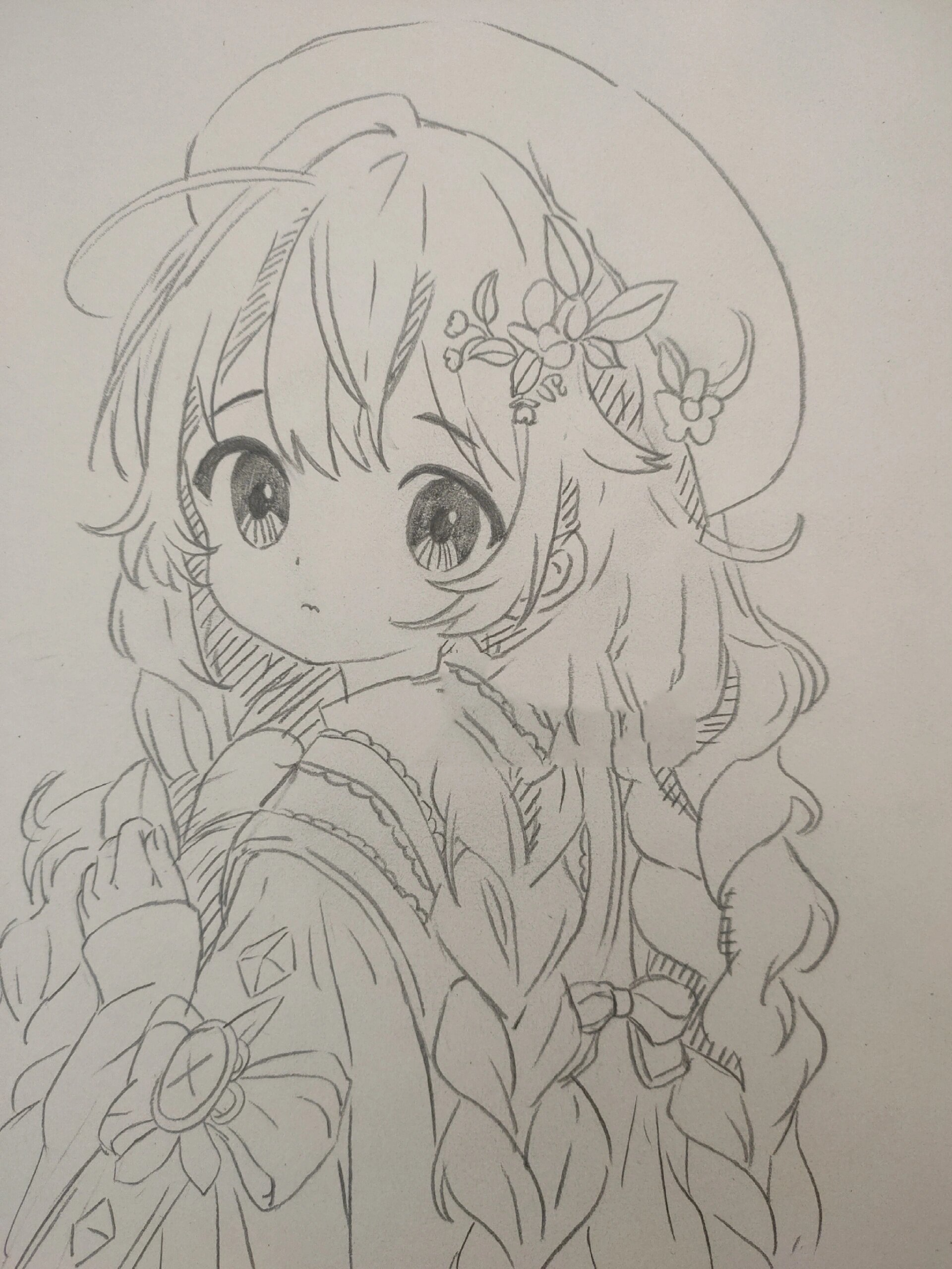 动漫人物,线描练习,内含步骤