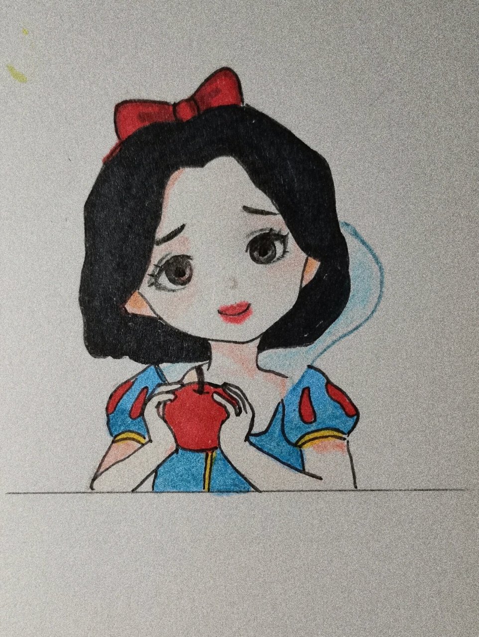 简笔画超可爱白雪公主～  简笔画可爱的白雪公主～9494