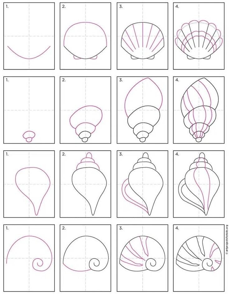 第四十七期简笔画《海螺》