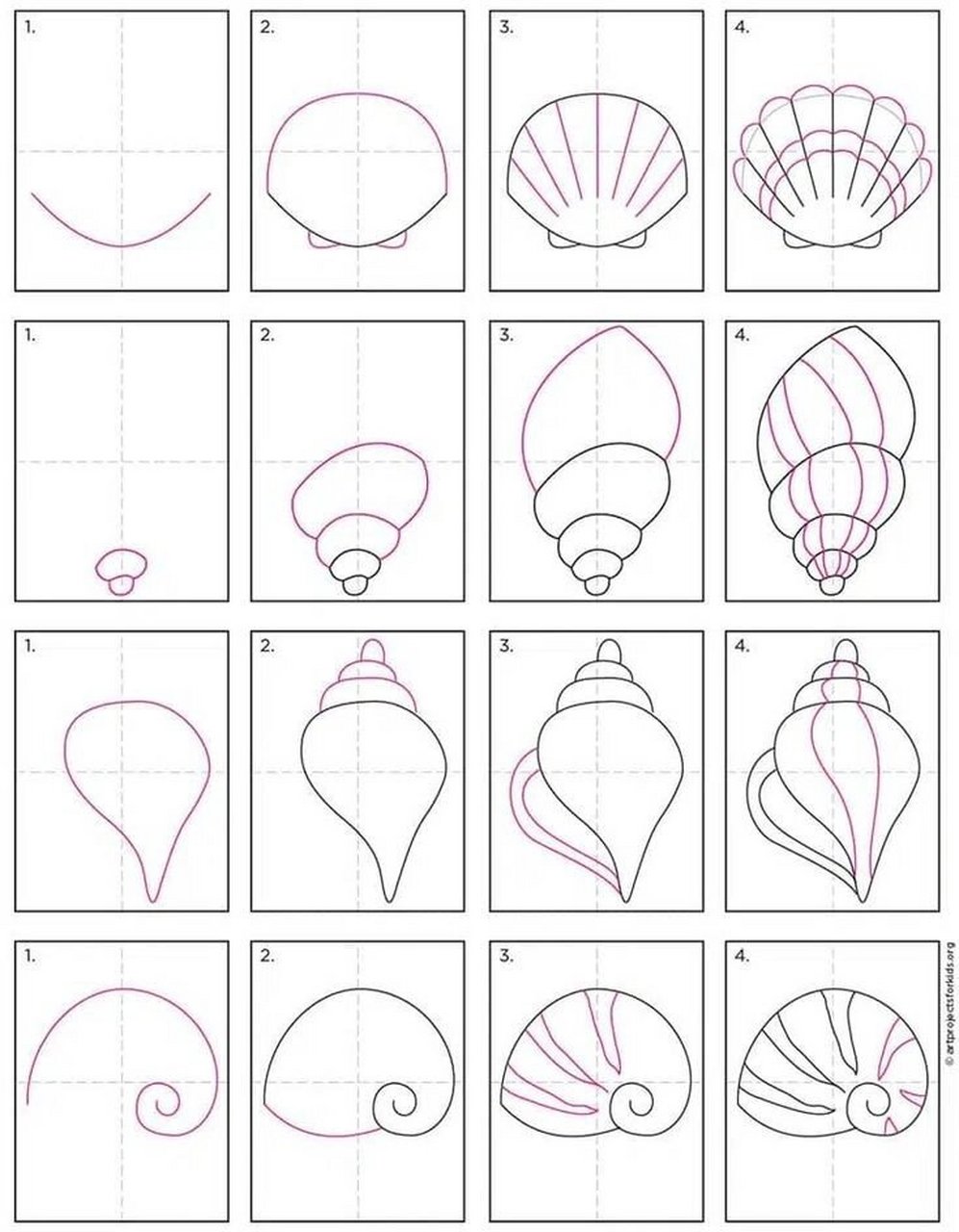 第四十七期简笔画《海螺》