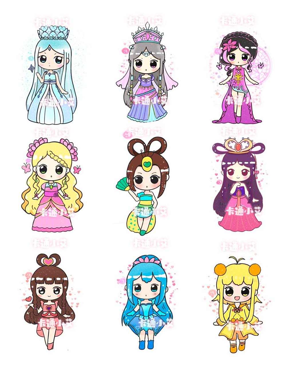叶罗丽q版简笔画 合集 图集,叶罗丽公主 原创的一套q版作品 好早之前
