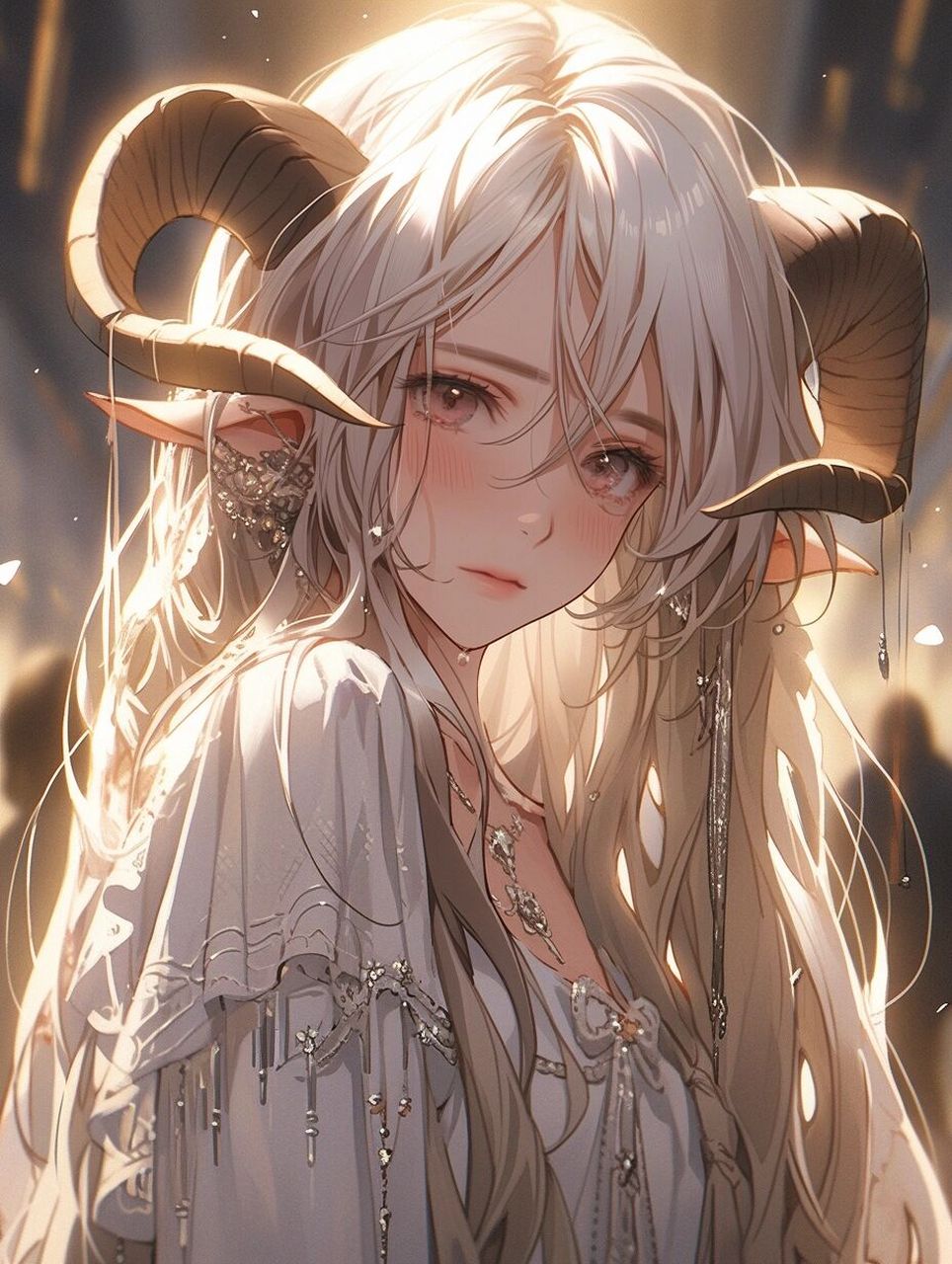 ai绘图|十二星座|75金牛座女生头像壁纸