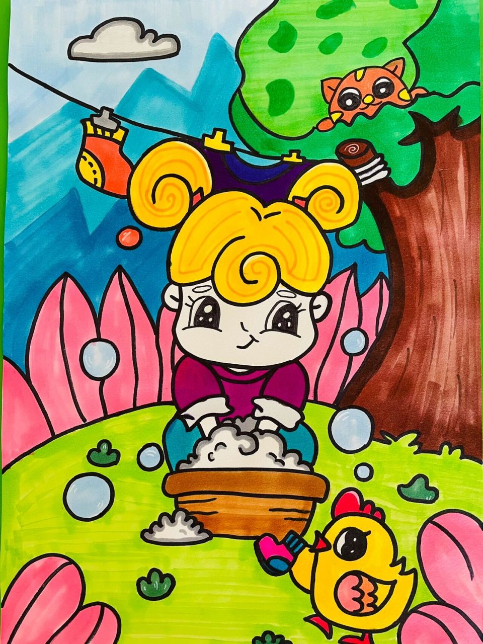 幼儿园教师50副主题画,50首儿歌弹唱91566 9650副儿童画打卡