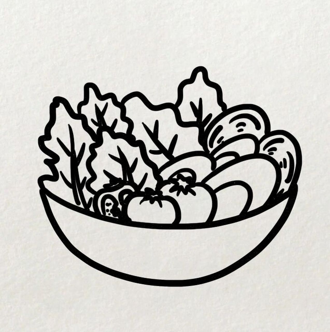salad简笔画图片