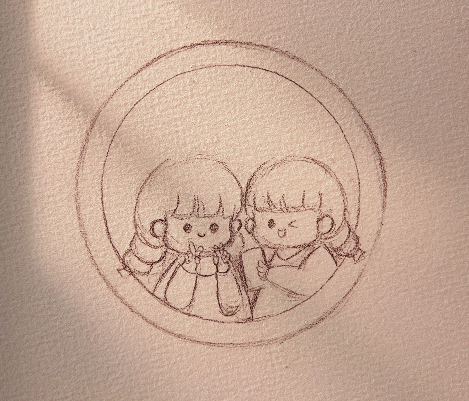 闺蜜简笔画 希望陪我碎碎念的闺蜜也可以陪我岁岁年年