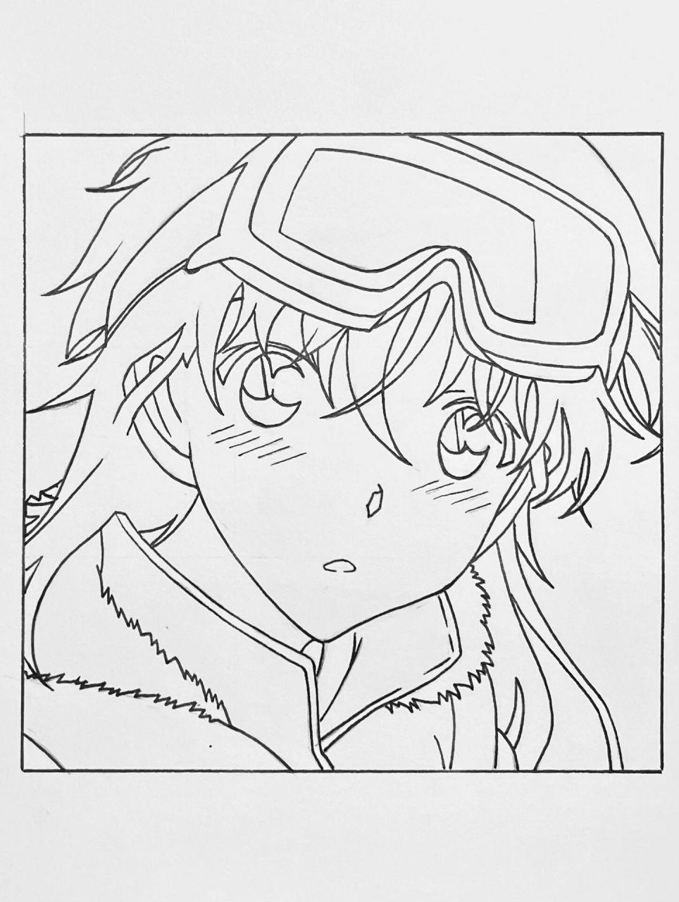 手把手教你画7915中森青子 工具:勾线笔,铅笔