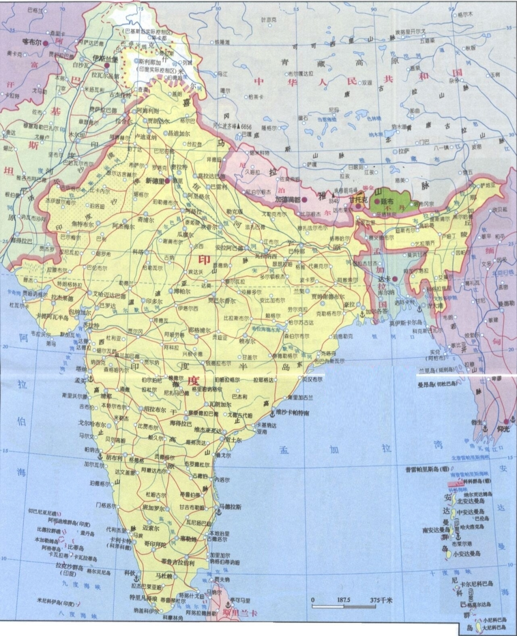 印度地图