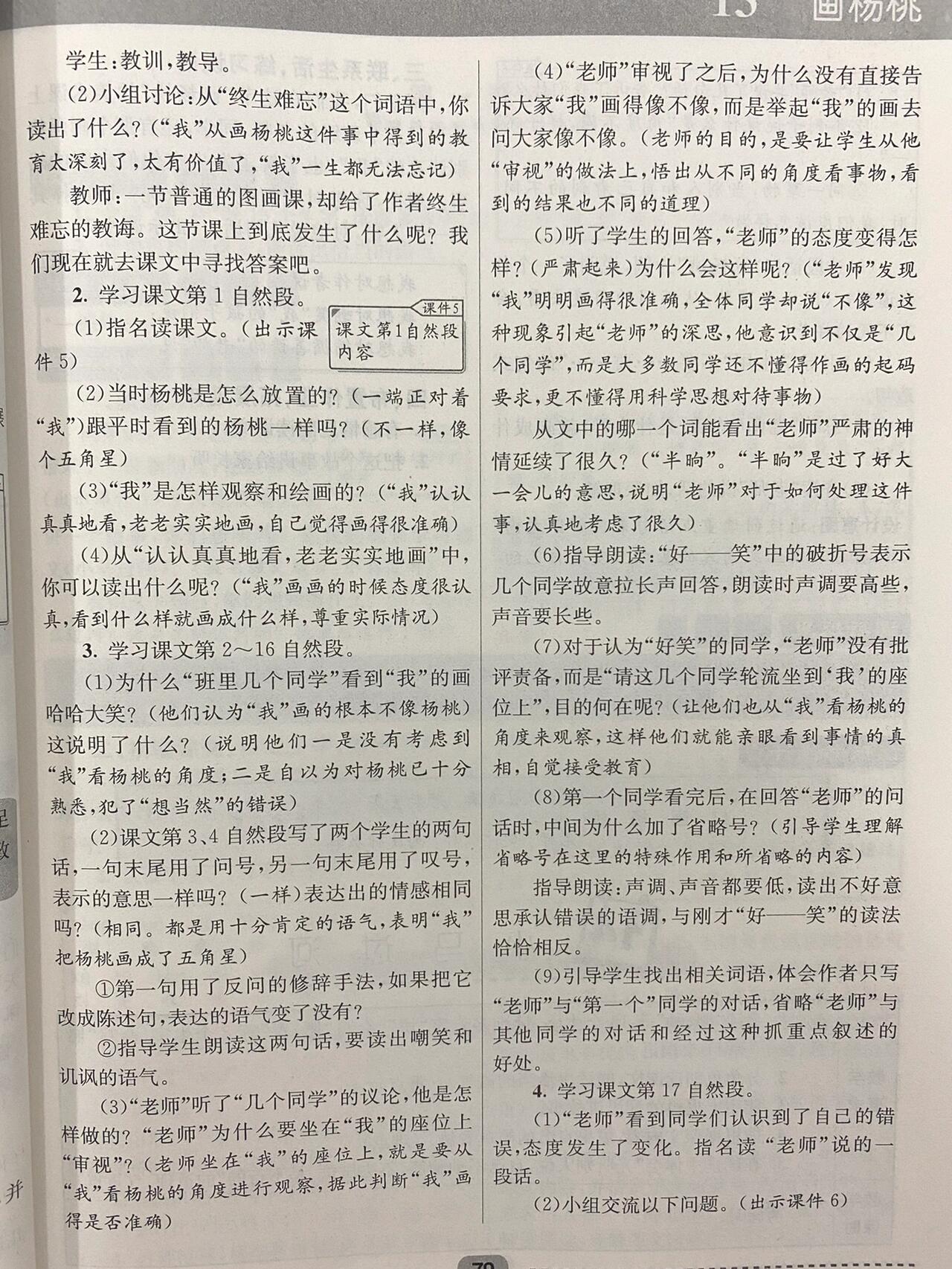 二年级《画杨桃》教案设计