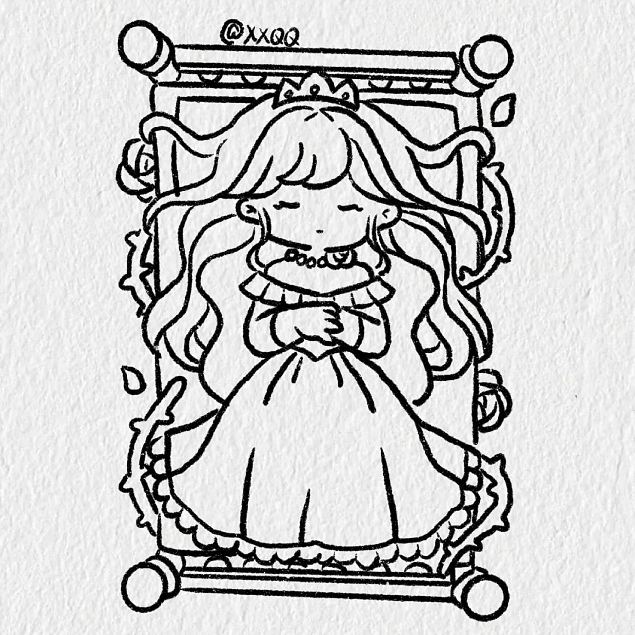 玫瑰公主小麻薯(上)/简笔画教程 来自哈哈的投稿,欢迎大家多多投稿