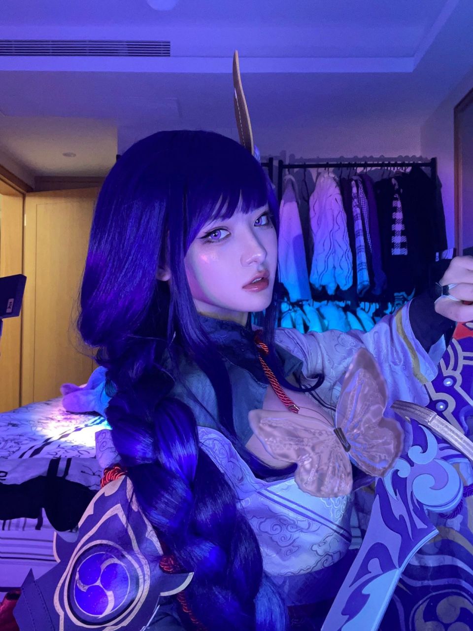 雷电将军 影96| 原神cos 雷神拔刀 自己特别特别喜欢p1了!