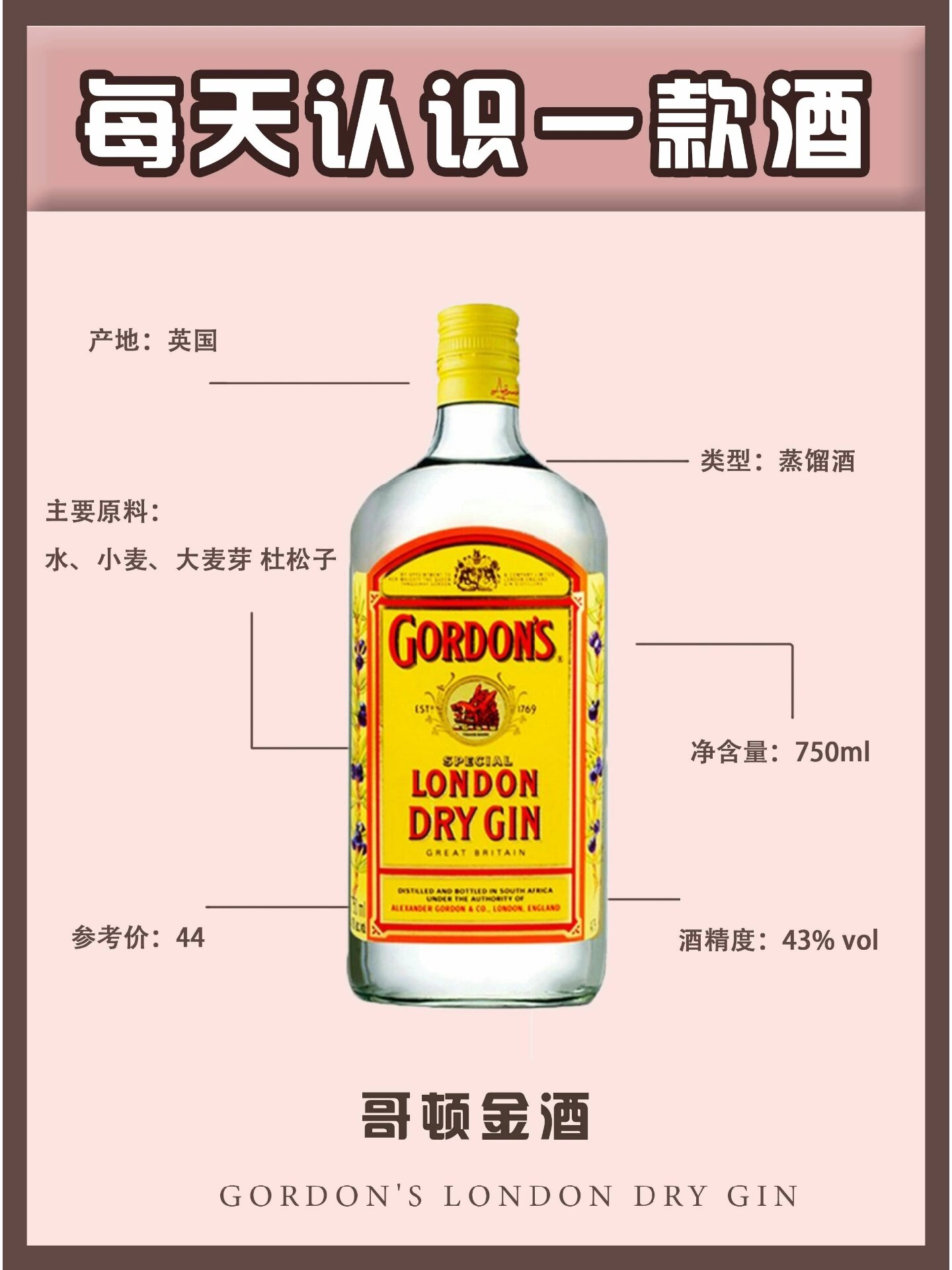 每天认识一款酒——哥顿金酒|金酒销量之王