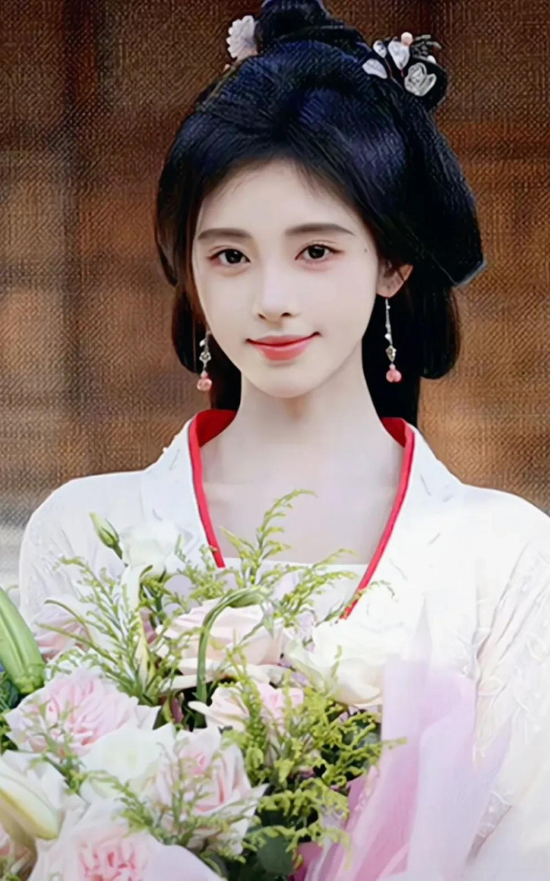 鞠婧祎这造型太美了 出水芙蓉真的好美啊