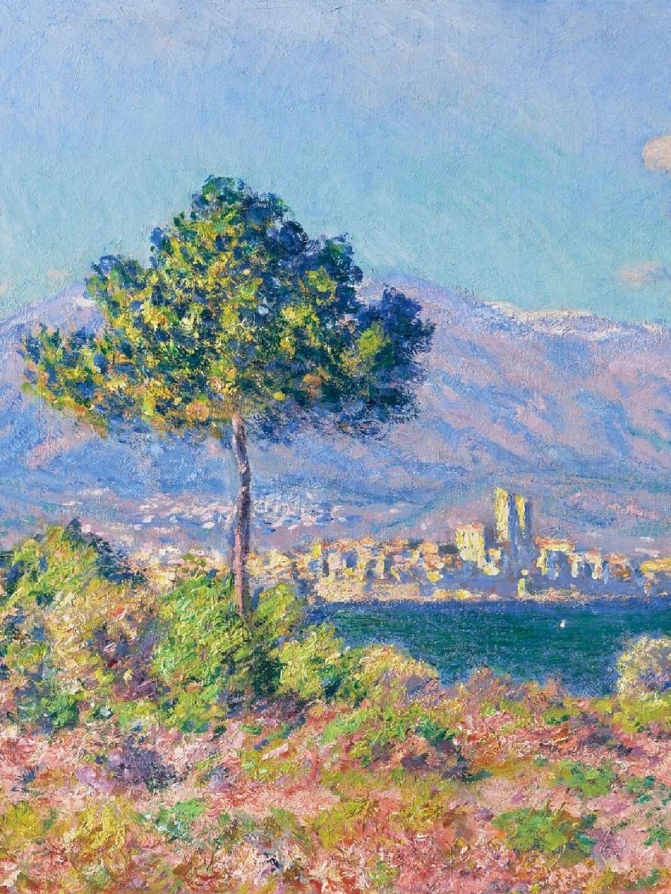 作品名字:《从巴黎圣母院的高地看到的昂蒂布的风景》 作者:克洛德