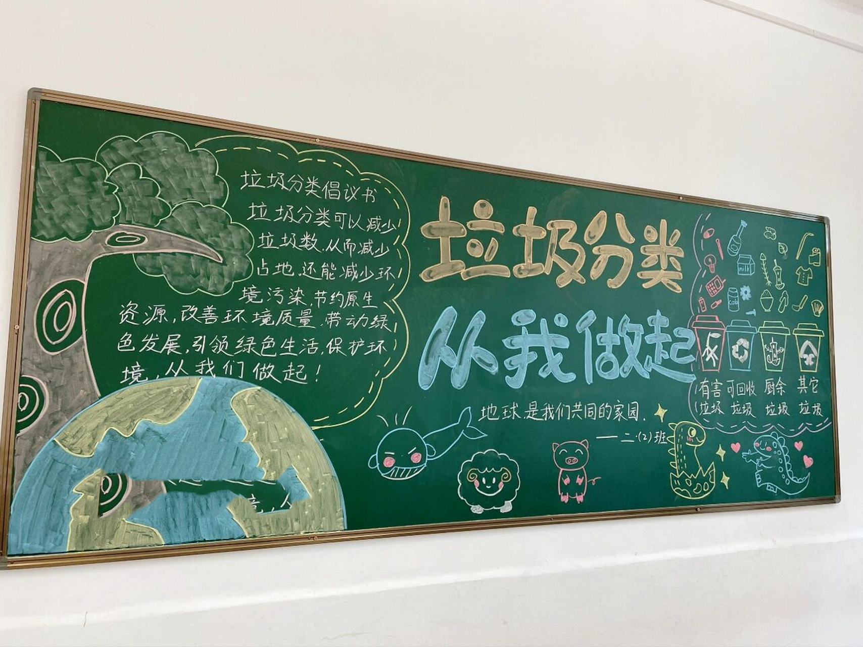 黑板报 垃圾分类主题黑板报 垃圾分类主题黑板报,简简单单.
