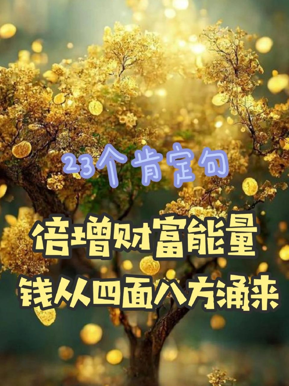 9723个倍增财富能量咒语|八方来财75 1. 我越来越有钱 - . 2.