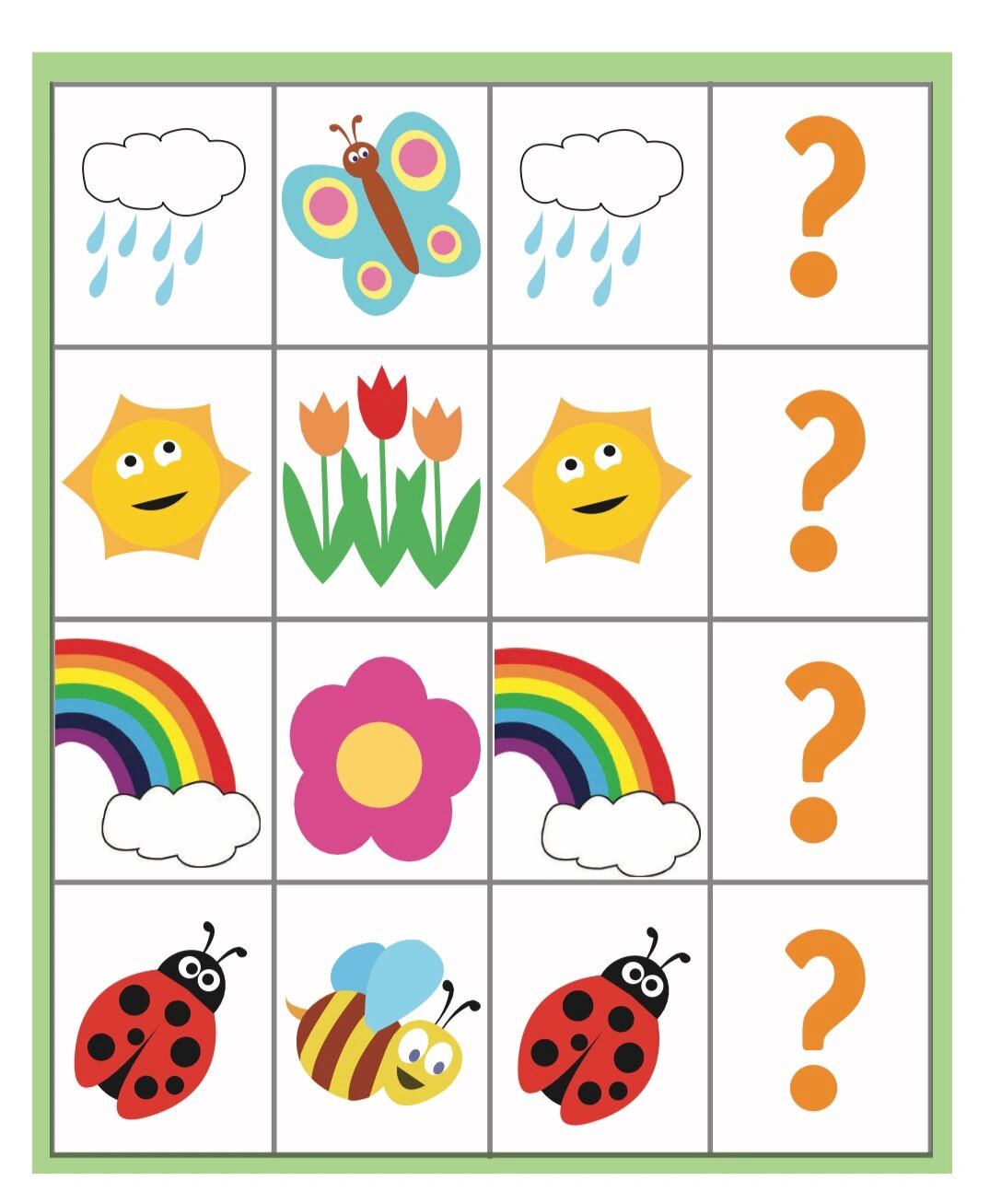 小班思维训练找规律