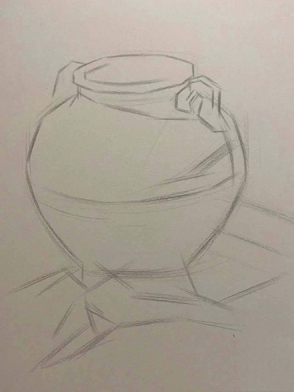 静物素描|浅色罐子绘画教程|新手也能轻松学 确定好画面中罐子的具体