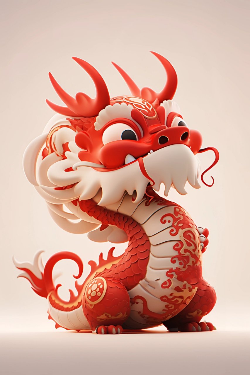 新款喜庆版可爱龙