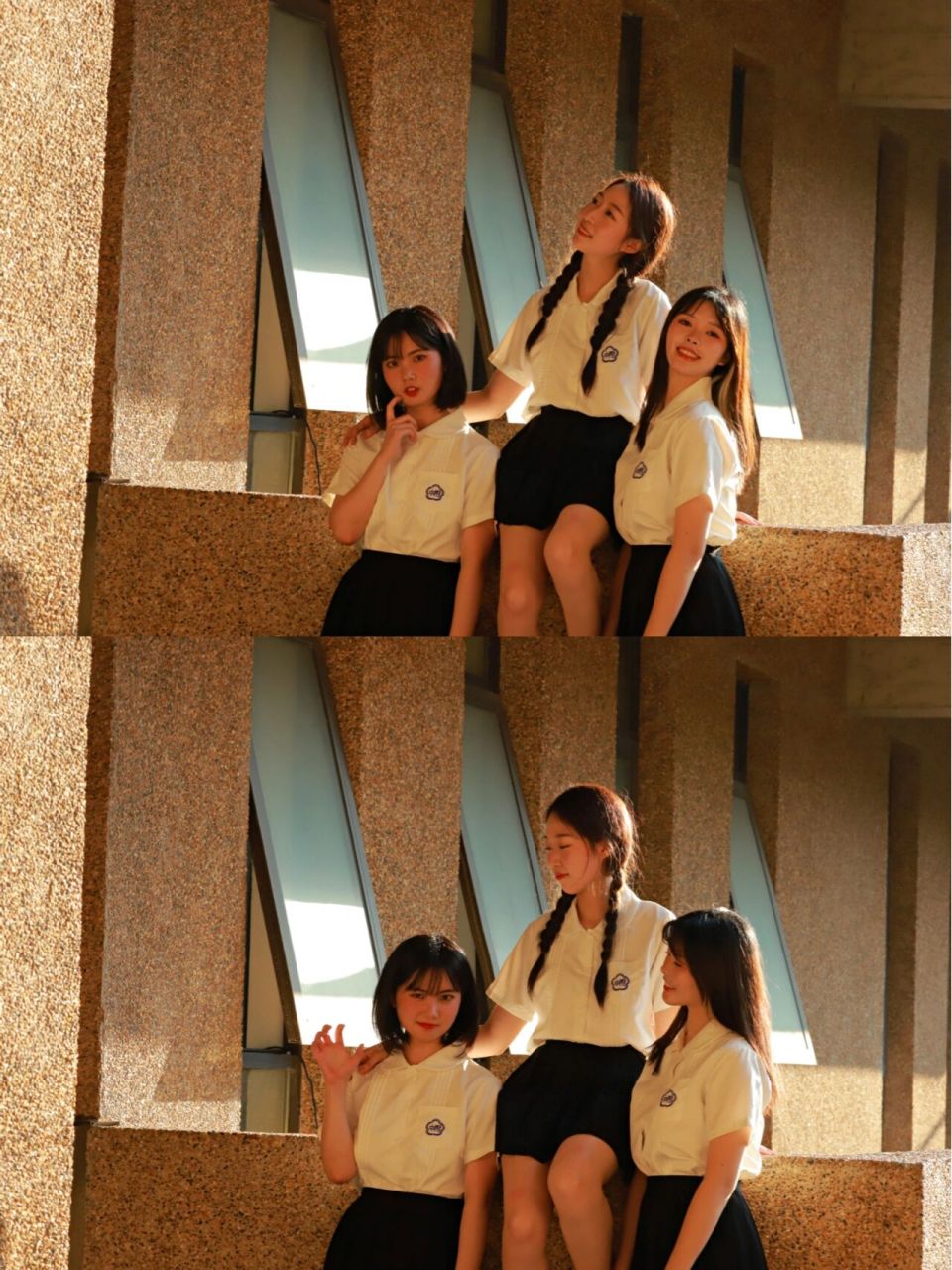 姐妹合照姿势参考     当然要拍照留念啦,再也没有这样的夏天了.