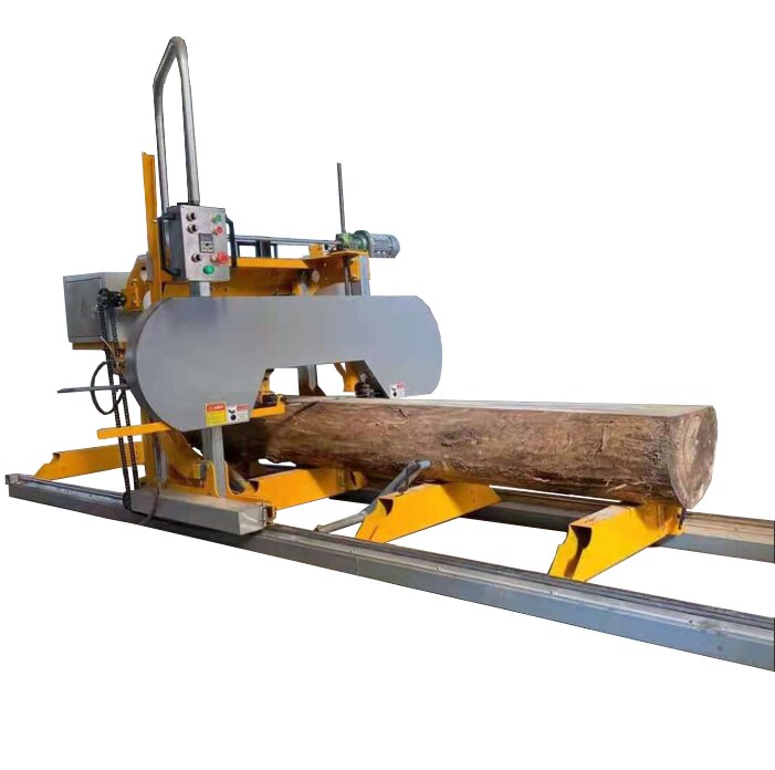 卧式带锯机 龙门式带锯机 卧式带锯机首先这是一种锯,加工方法是以带