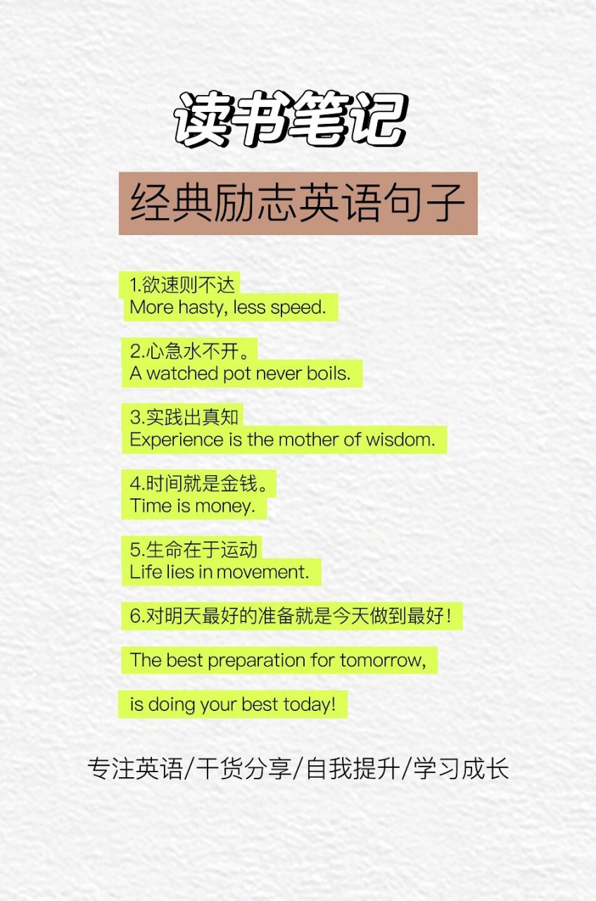 励志的句子经典语句2021英语(励志的句子经典语句2021英语怎么说)