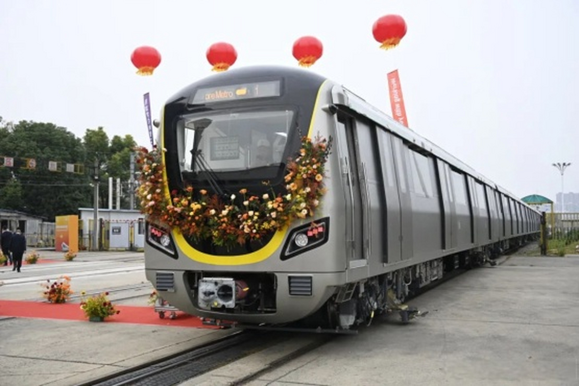 印度班加罗尔地铁二期项目首列车下线#中车浦镇#班加罗尔地铁