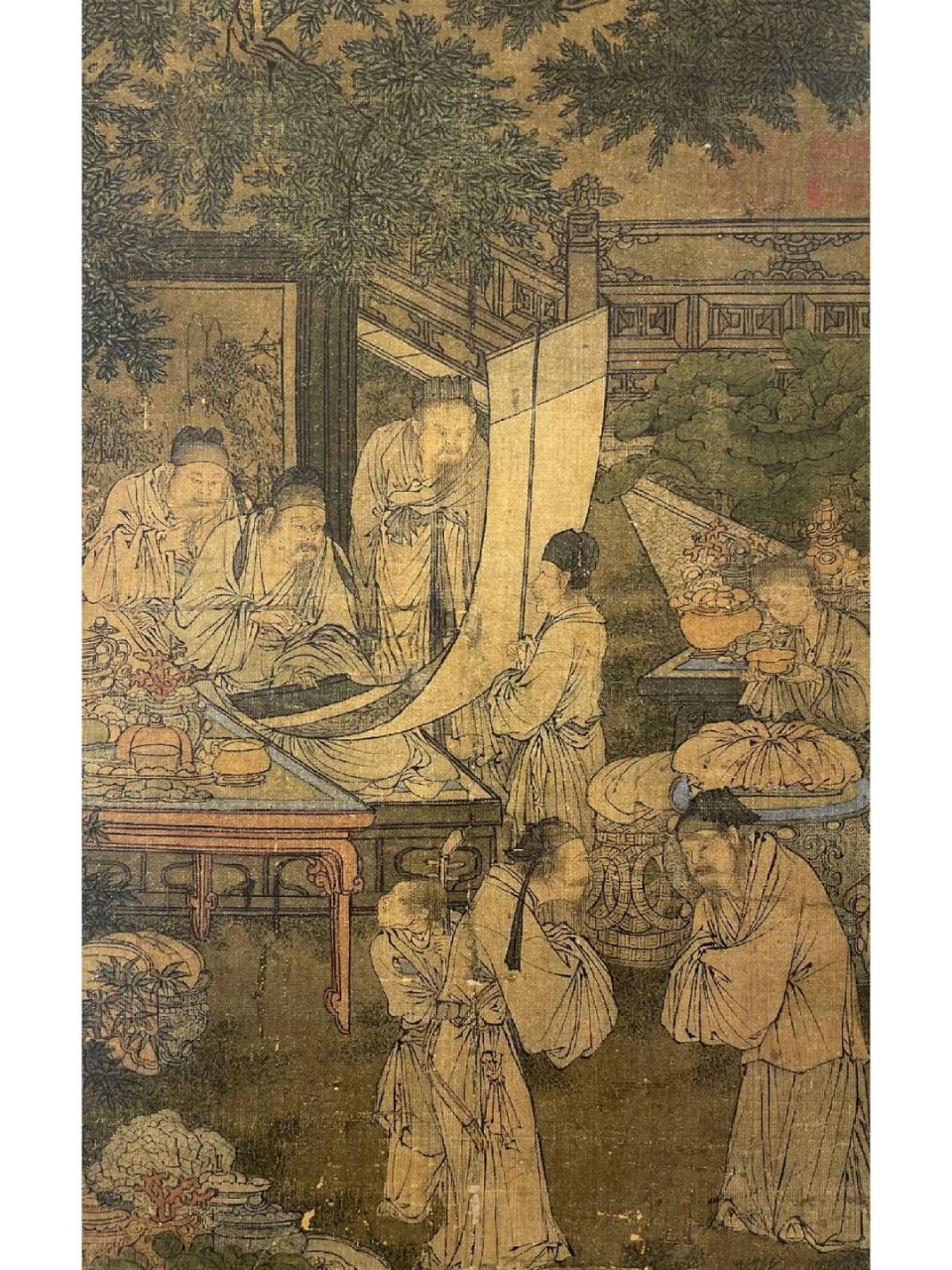 【佚名 宋 《消夏图》(局部)】 【佚名 宋 《消夏图》(局部)】 宋