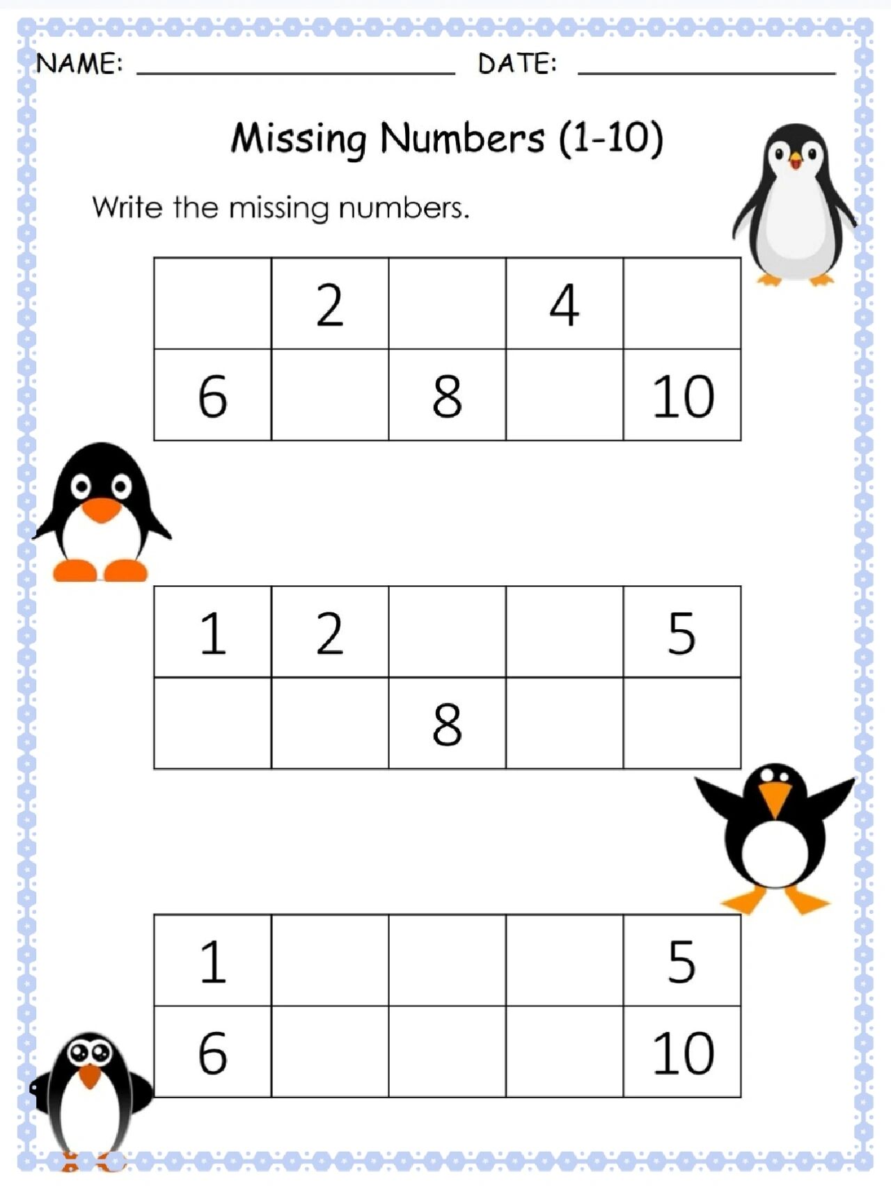96幼小衔接‖数学数字填空题